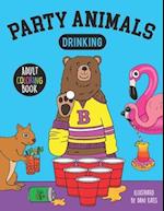 Party Animals Drinking-Adult Coloring Book