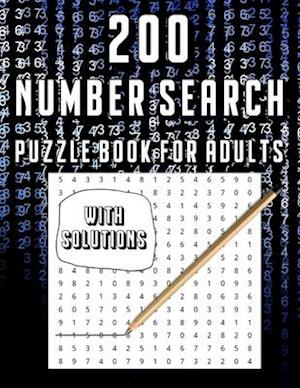 200 Number Search Puzzle Book For Adults