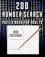 200 Number Search Puzzle Book For Adults