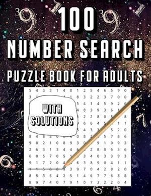 100 Number Search Puzzle Book For Adults