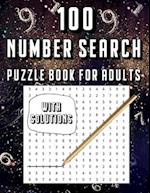 100 Number Search Puzzle Book For Adults