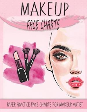 Få makeup face charts paper practice charts for makeup artist af Hope Edition som bog på engelsk