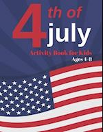 4th of July Activity Book for Kids Ages 4-8