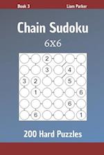 Chain Sudoku - 200 Hard Puzzles 6x6 Book 3