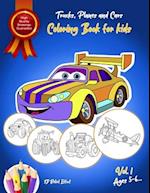 Trucks, Planes and Cars Coloring Book for kids ages 5 - 6