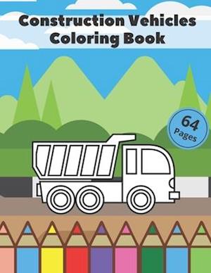 Construction Vehicles Coloring Book.