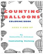 Counting Balloons Coloring Book