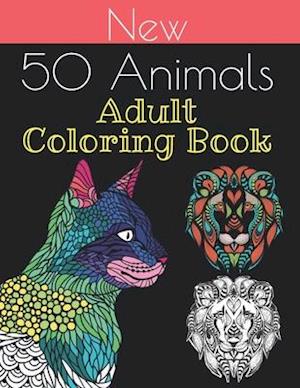 new 50 animals coloring book