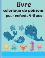 livre coloriage de poissons pour enfants 4-8 ans