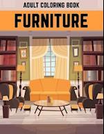 Furniture Adult Coloring Book: Beautiful Gift Coloring Activity Book For Adult 
