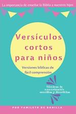 Versículos cortos para niños