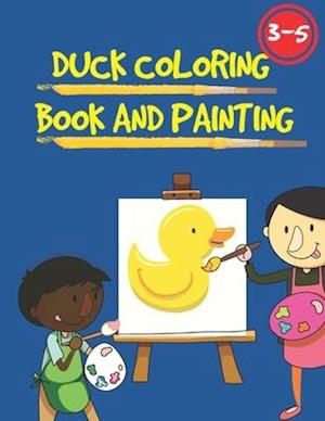 Duck Coloring Book and painting