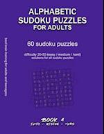 Alphabetic Sudoku Puzzles for Adults