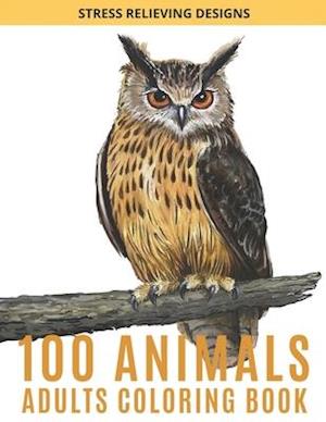 100 Animals Adults Coloring Book