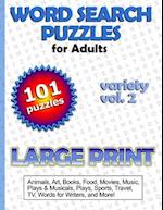 Large Print Word Search Puzzles for Adults