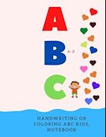 Handwriting or Coloring ABC Kids, Notebook