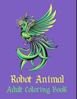 Robot Animal Adult Coloring Book