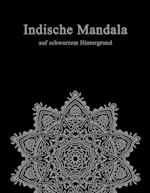 indische mandala auf schwarzem hintergrund