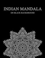 Indian Mandala on black background