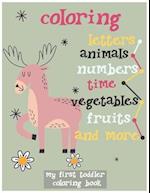 coloring letters animals numbers time vegetables fruits and more