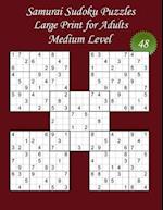 Samurai Sudoku Puzzles - Large Print for Adults - Medium Level - N°48