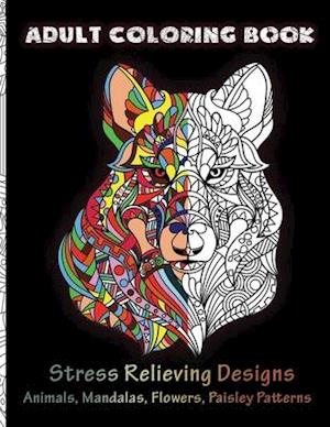 Adult Coloring Book Stress Relieving Mandala Animal Designs