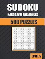 Sudoku Hard Level for Adults 500 Puzzles