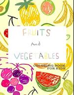 Fruits and Vegetables Coloring Book for Kids