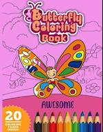 Awesome Butterfly Coloring Book