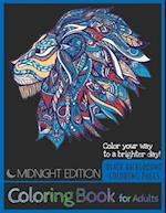 Midnight Edition Coloring Book for Adults