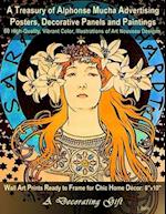 A Treasury of Alphonse Mucha Advertising Posters, Decorative Panels and Paintings, 60 High-Quality, Vibrant Color, Illustrations of Art Nouveau Design