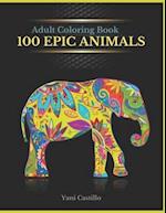 Adult Coloring Book 100 Epic Animals