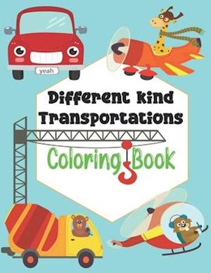 Different kind Transportations Coloring Book