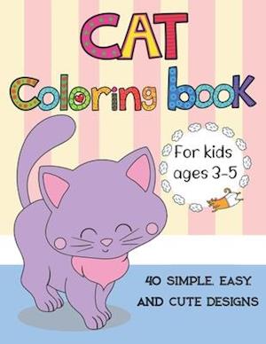 Cat coloring book for kids ages 3-5