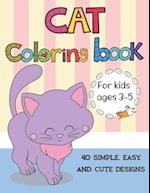 Cat coloring book for kids ages 3-5