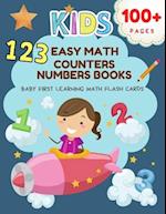 123 Easy Math Counters Numbers Books Baby First Learning Math Flash Cards