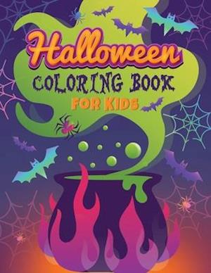 Halloween Coloring Book For Kids: 40 Big, Fun & Spooky Images, Ages 4-8, 8.5 x 11 Inches (21.59 x 27.94 cm)