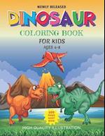 Giant Dinosaur Coloring Book for Kids Ages 4-8