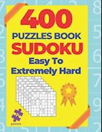 400 Puzzle Book Sudoku Easy To Extremely Hard