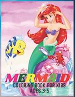 mermaid coloring book for kids ages 3-5
