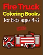 Fire Truck Coloring Books for Kids Ages 4-8