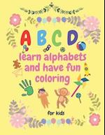 ABCD learn alphabets and have fun coloring