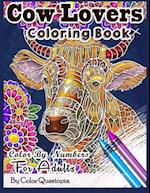 Cow Lovers Coloring Book - Color By Numbers For Adults