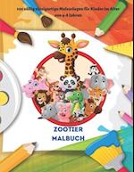 Zootier Malbuch - 100 völlig einzigartige Malvorlagen für Kinder im Alter von 4-8 Jahren