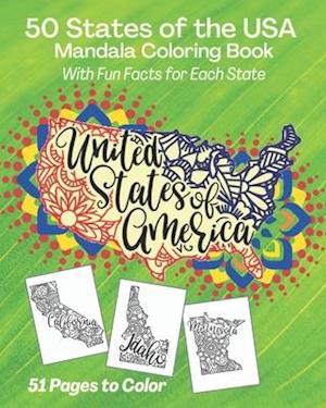 50 States of the USA Mandala Coloring Book