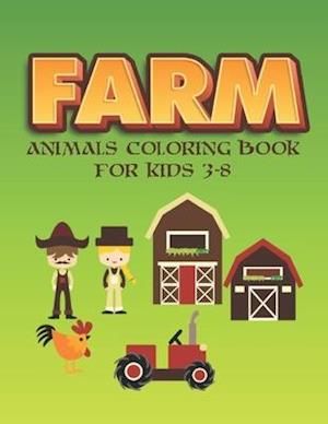 Farm animals coloring book for kids 3-8
