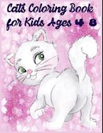 Cats Coloring Book for Kids Ages 4-8