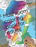 Mushroom coloring book for adults