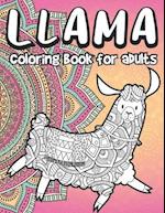 Llama Coloring Book for Adults