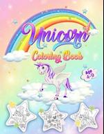 Unicorn Coloring Book Ages 4-9